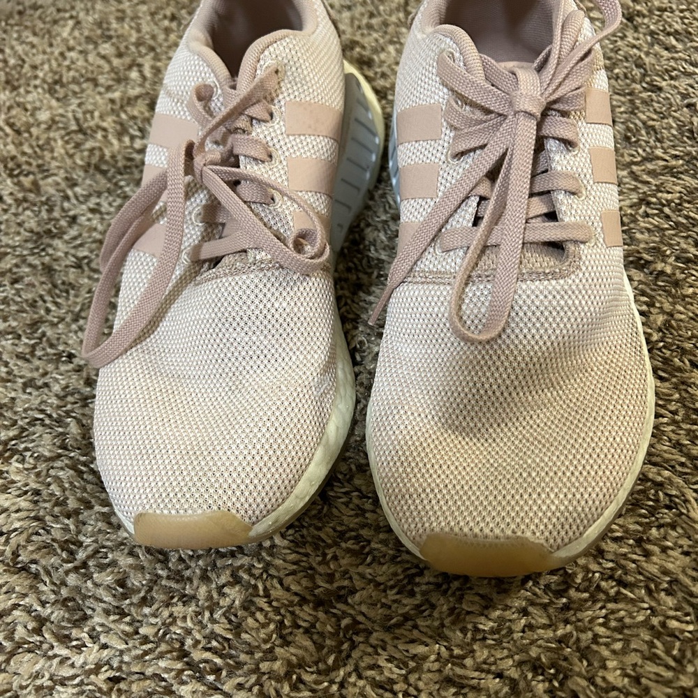 Adidas Pink Athletic Shoes with Breathable Knit Design